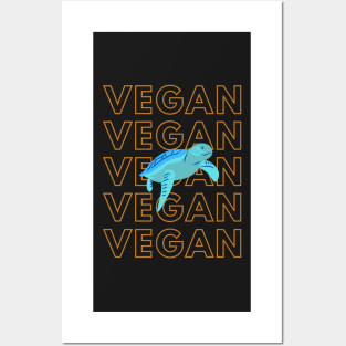 Vegan cute Turtle Posters and Art